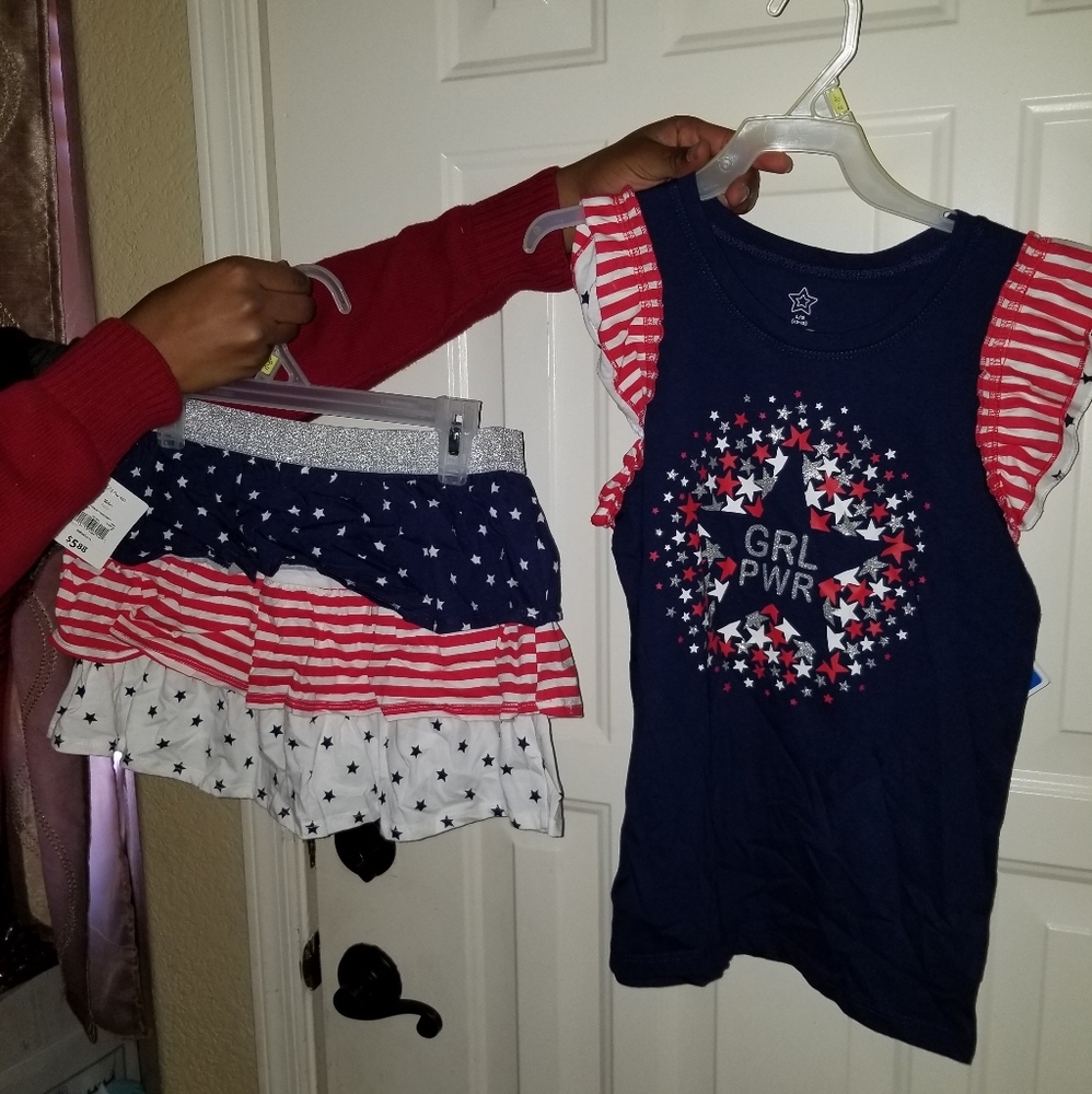 Girls stars skirt & top